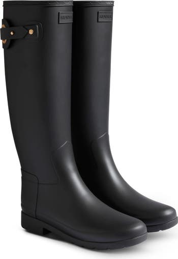 Hunter Refined Tall Black Boots