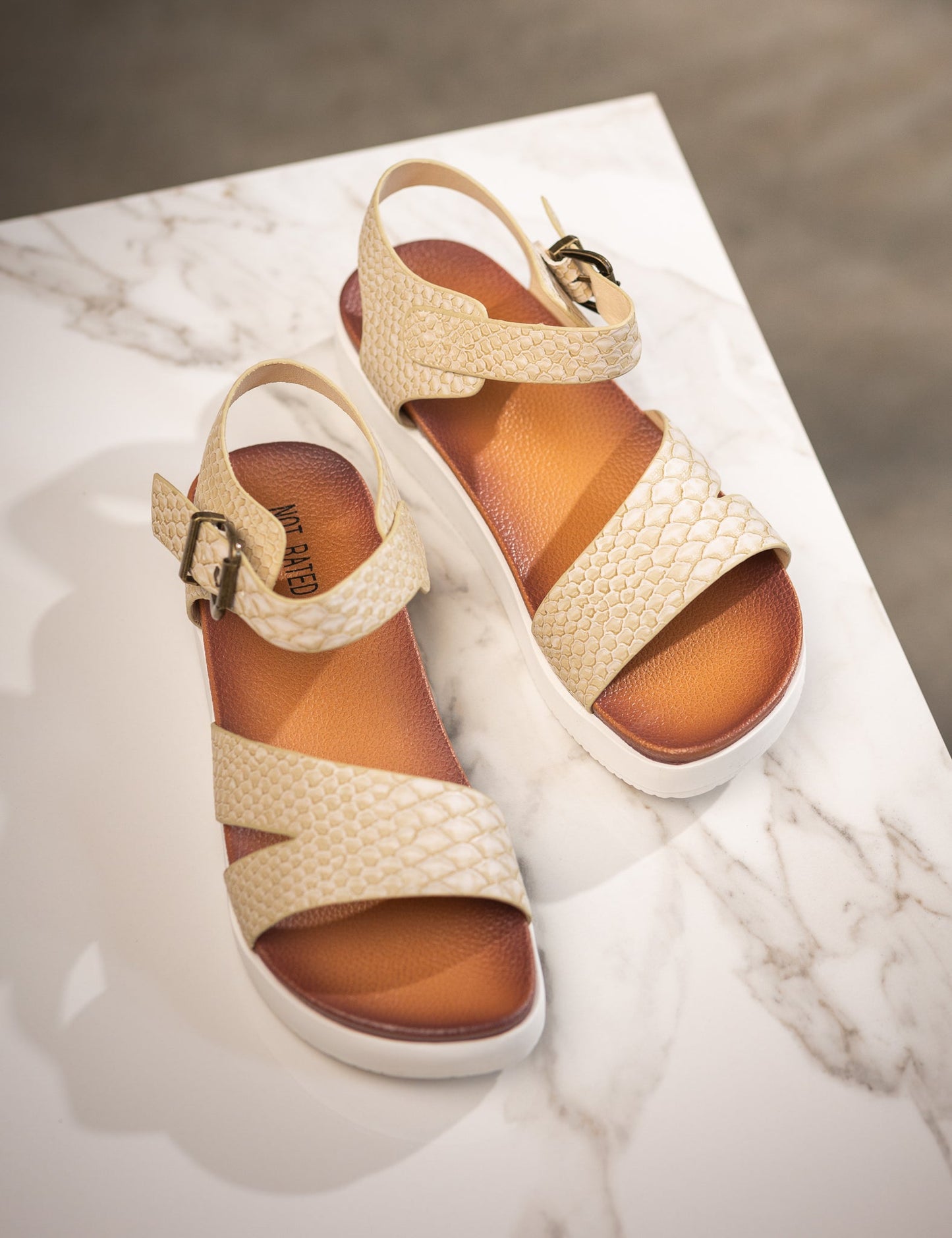 Carmel Sandals in Cream