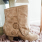 Cowgirl Star Booties in Taupe - Rural Haze