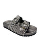 Intertwine Dual Woven Strap Slide in Pewter