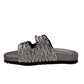 Intertwine Dual Woven Strap Slide in Pewter
