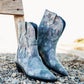 Jersey Metallic Boot in Blue